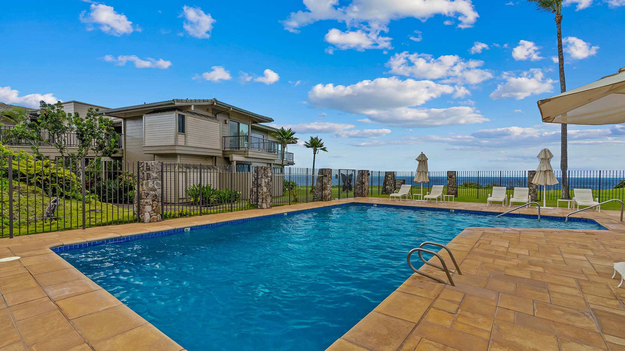 Kapalua Bay Villas - Oceanfront Pool Deck - Parrish Maui