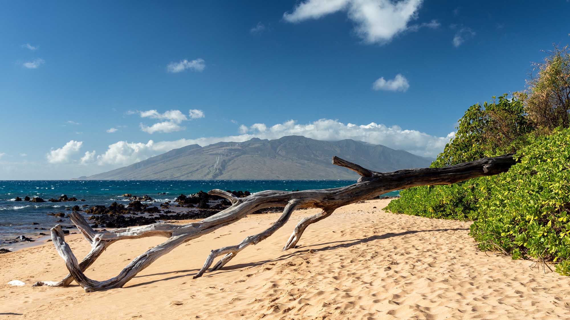 Keawakapu beach in the evening light