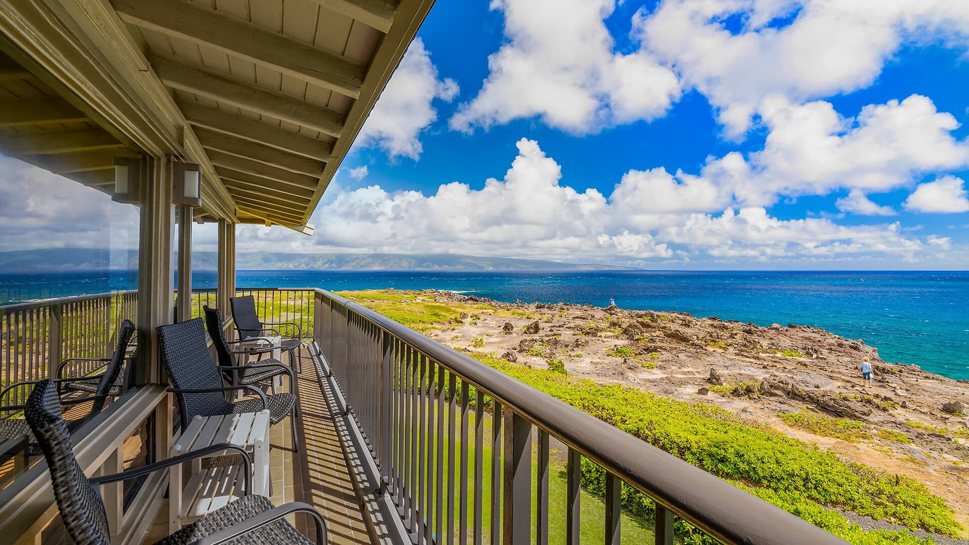 The amazing oceanfront view from Kapalua Bay Villa 34B2