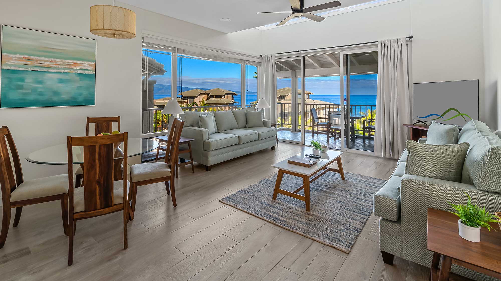 Kapalua Bay Villas #33B2 - Ocean View Dining Room - Parrish Maui