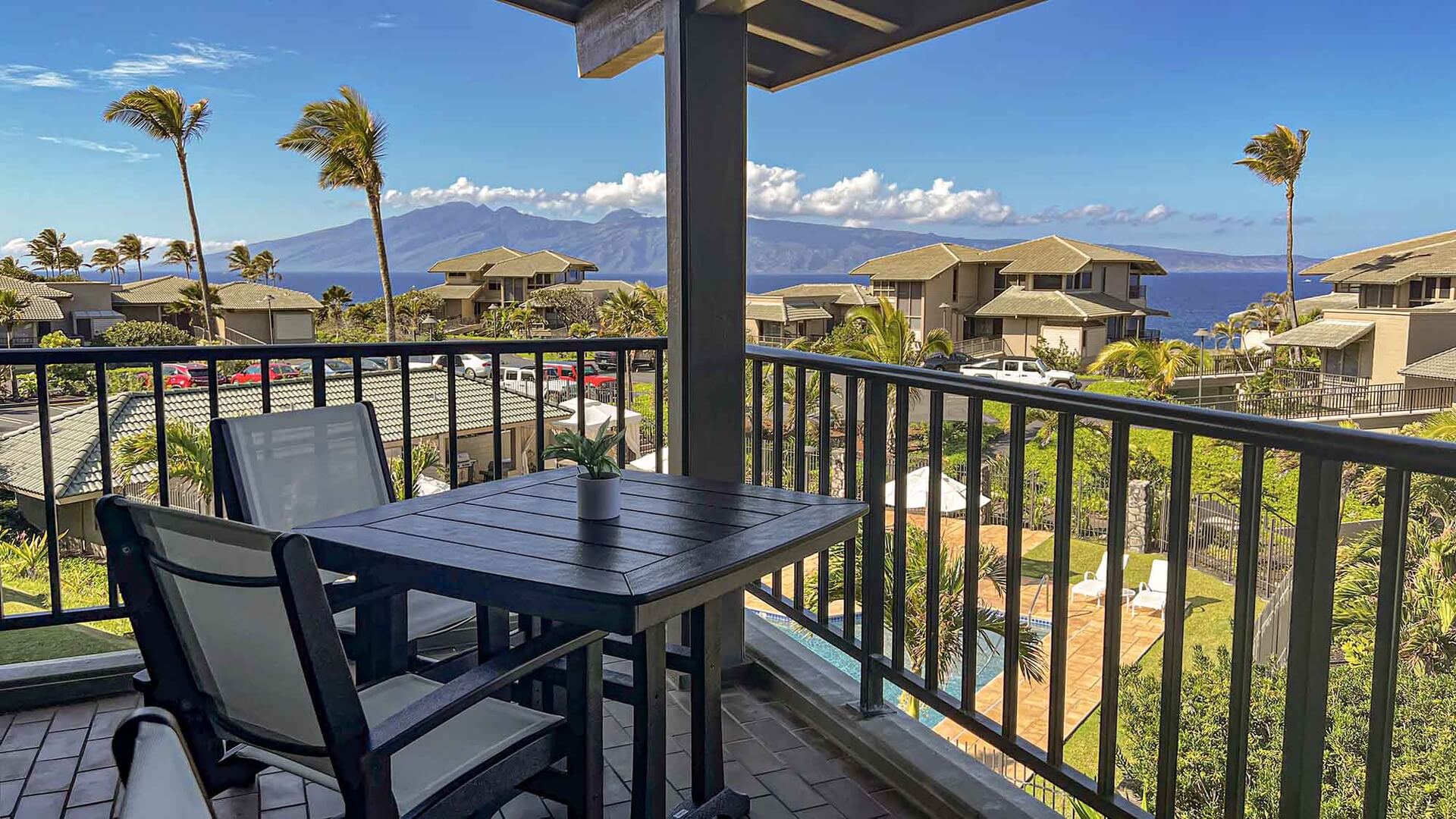 The ocean view from the private lanai at Kapalua Bay Villa 33B2