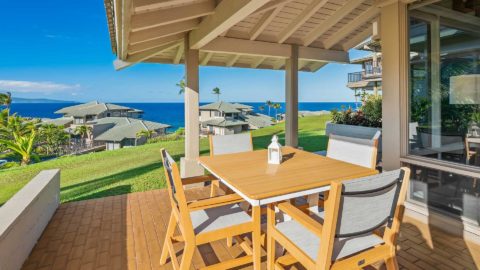 The ocean view from the lanai at Kapalua Bay Villa 31G1