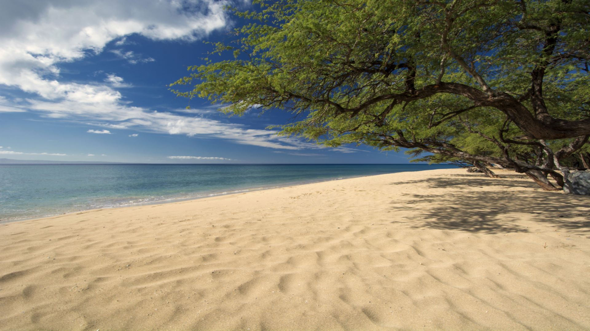 The quiet beach at Papalaua Wayside Park in Maui