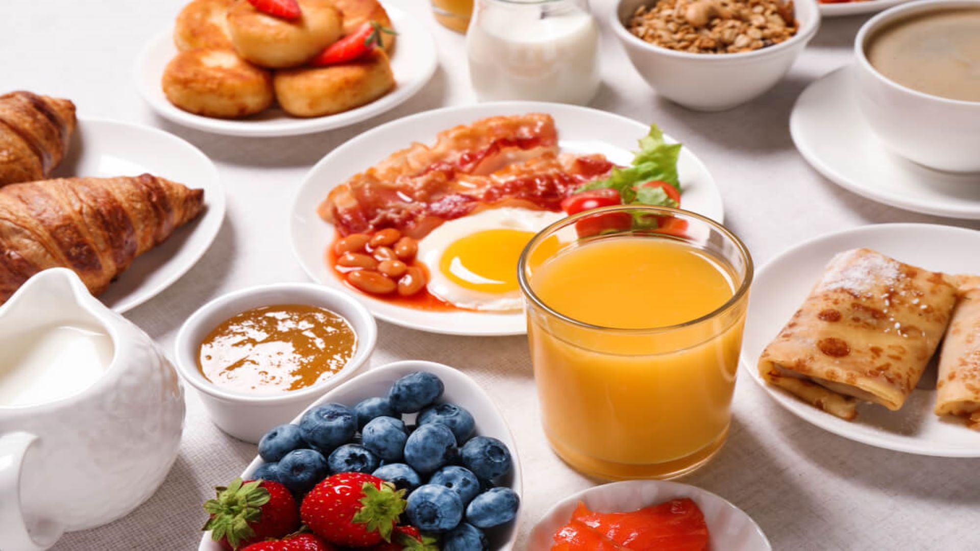 A delicious breakfast spread at a restaurant in Kapalua, Maui