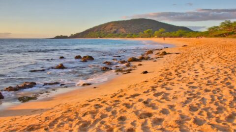 A view of the beach at Makena State Park on Maui