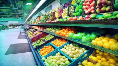 The produce aisle at one of Maui's grocery stores